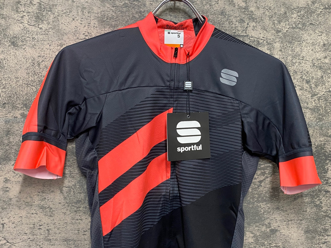 IY882 スポーツフル sportful 半袖 サイクルジャージ 黒 オレンジ S