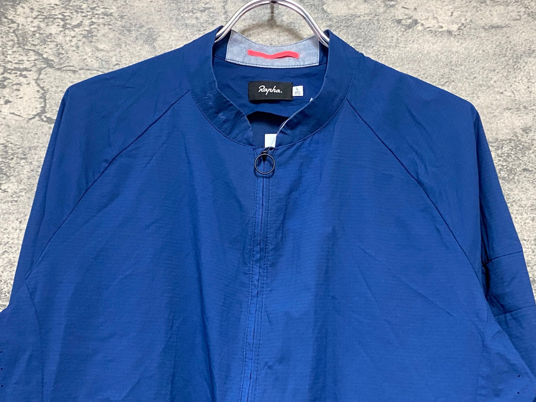 KB084 ラファ Rapha PACK JACKET 長袖 ウィンドブレーカー 紺 L