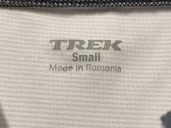 KN824 トレック TREK 半袖 サイクルジャージ 白 グレー S ハーフジップ