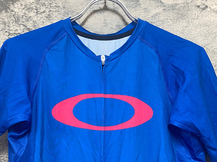 KJ269 オークリー OAKLEY CORE FIT 半袖 サイクルジャージ 青 M