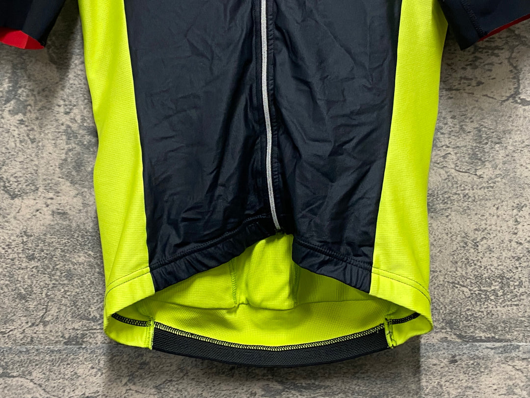 KM208 レリック reric 半袖 サイクルジャージ 黒黄 M POLARTEC