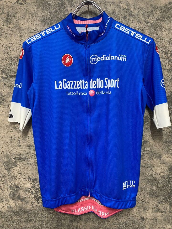 JV455 カステリ CASTELLI 半袖 サイクルジャージ 青 S Giro d'Italia