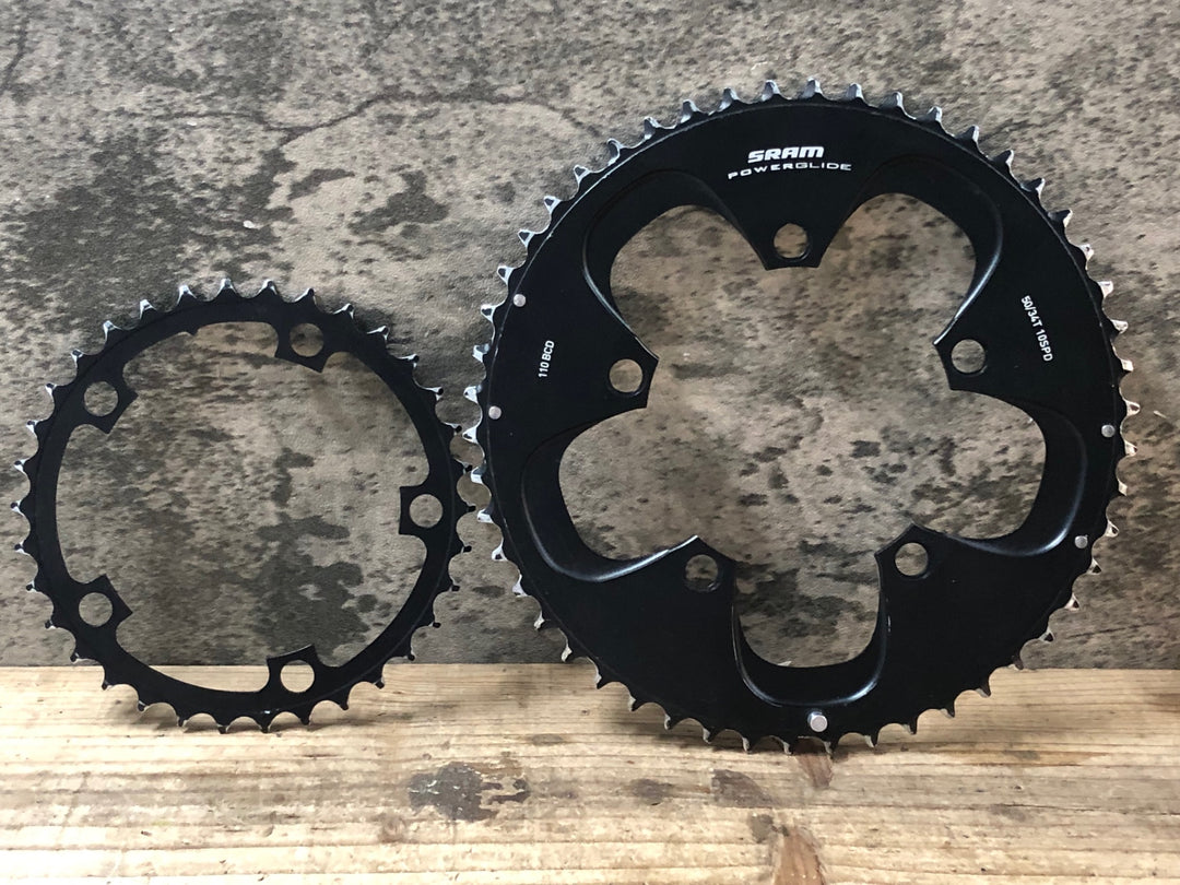 JY279 スラム SRAM POWERGLIDE チェーンリングセット 50/34T 10S