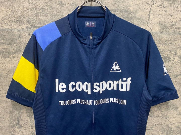 KG698 ルコックスポルティフ le coq sportif 半袖 サイクルジャージ 紺 M