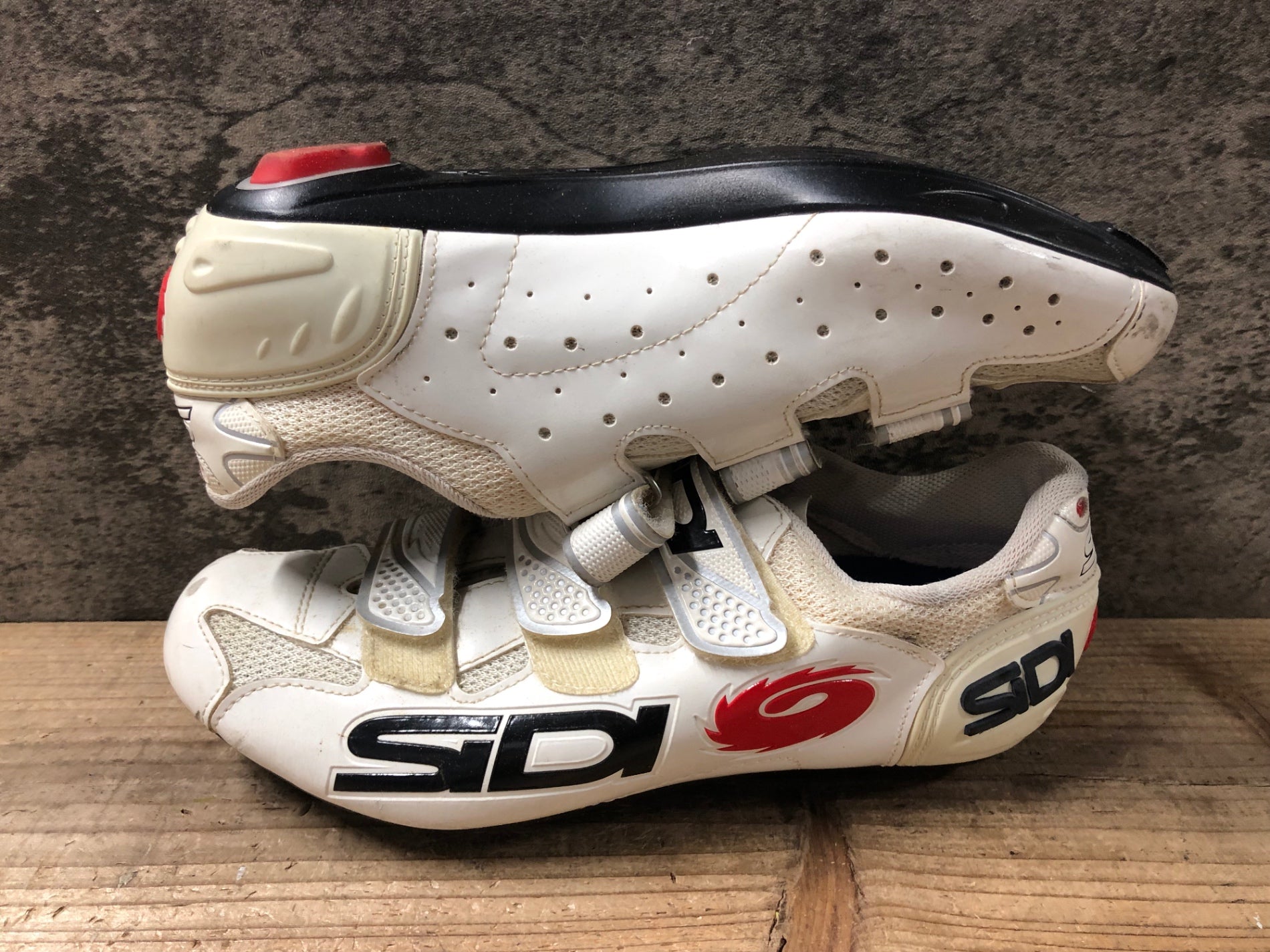JT867 シディ SIDI GENIUS 7 ビンディングシューズ 白 EU42 ※日焼け