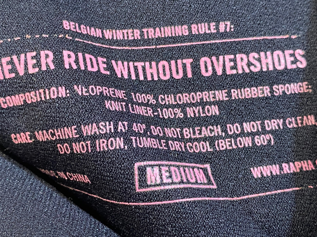 KI192 ラファ Rapha NEVER RIDE WITHOUT OVERSHOES レッグカバー 黒 M