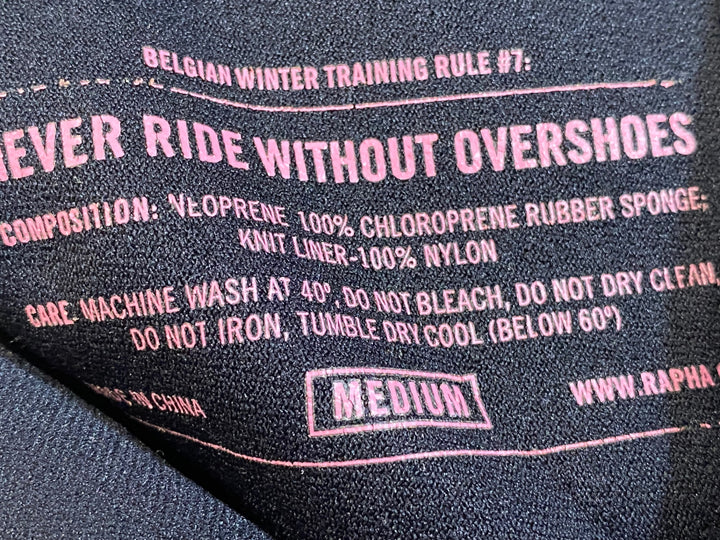KI192 ラファ Rapha NEVER RIDE WITHOUT OVERSHOES レッグカバー 黒 M