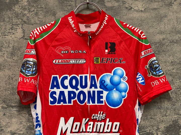 KF188 ビエンメ BEMME 半袖 サイクルジャージ 赤 M ACQUA&SAPONE