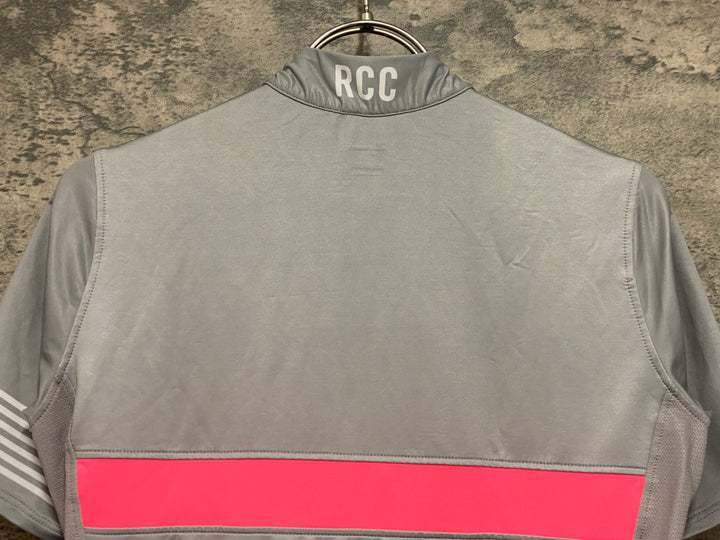 KF597 ラファ Rapha WOMEN'S RCC JERSEY 半袖 サイクルジャージ グレー M レディース ほつれ