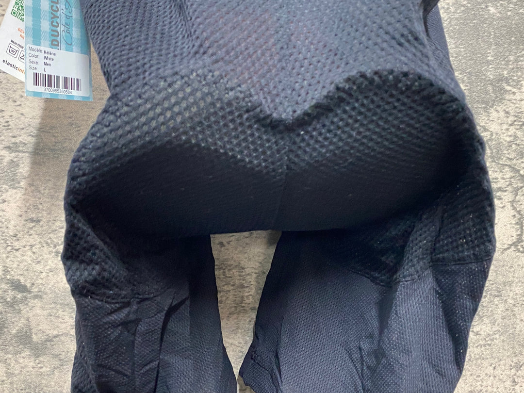 JY618 カフェドシクリステ CAFE DU CYCLISTE Helene Men ビブショーツ 黒 L メッシュ 未使用