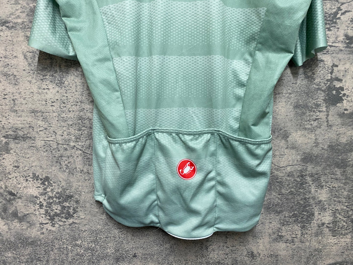 KF203 カステリ CASTELLI 半袖 サイクルジャージ ターコイズグリーン M