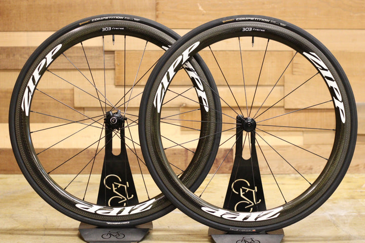 訳あり品 ジップ ZIPP 303 ファイアクレスト Firecrest カーボン チューブラー ホイールセット シマノ 12/11S 【立川店】