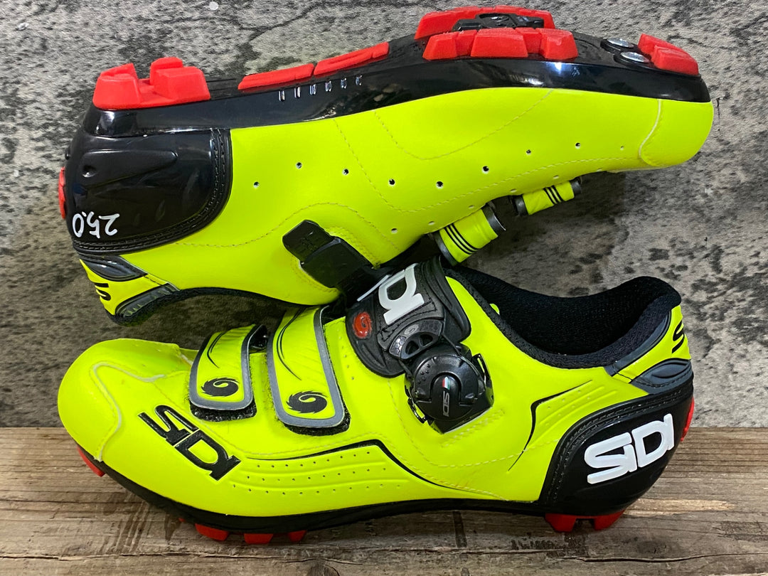 KG392 シディ SIDI TRACE MTB ビンディングシューズ 黄 SPD EU40 ※ペン字あり
