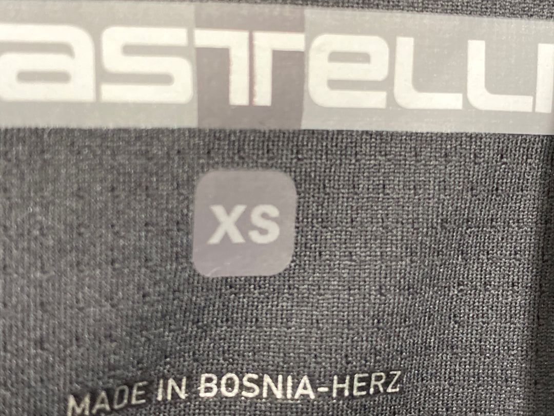 KH471 カステリ CASTELLI 半袖 サイクルジャージ 黒白グレー XS