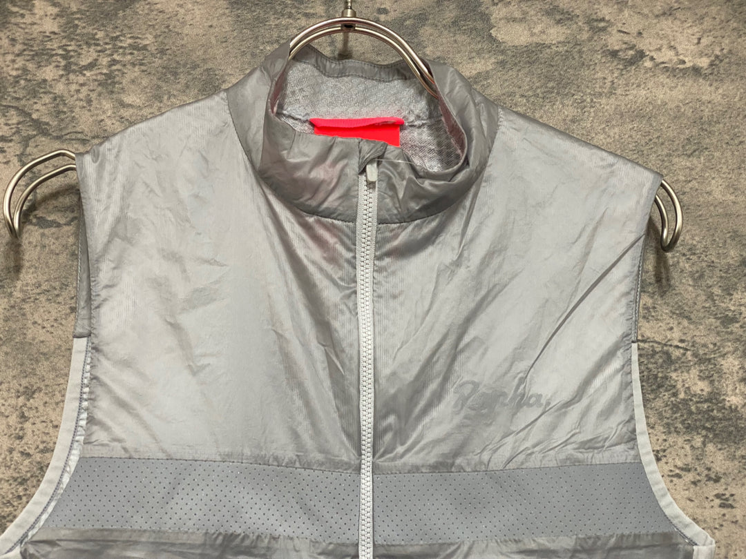 JO044 ラファ Rapha BREVET INSULATED GILET ジレ サイクルベスト グレー 白 S 裏起毛