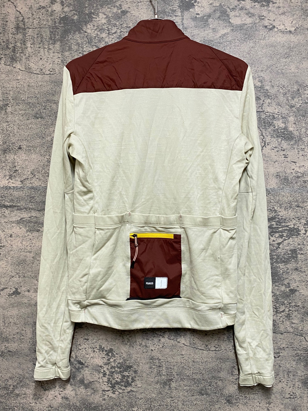JL023 ペダレッド PEdALED 長袖 サイクルジャケット 白 ブラウン S
