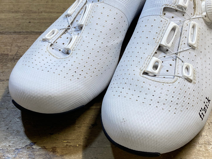 KL851 フィジーク fizik TEMPO DECOS CARBON WIDE SHOES ビンディングシューズ 白 BOA 3穴 EU42.5