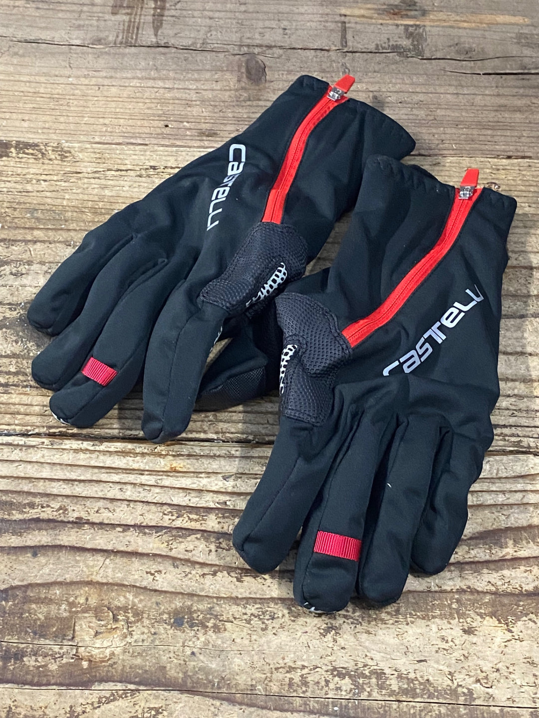 KD937 カステリ CASTELLI ROSSOCORSA 長指 グローブ 黒 M 裏起毛