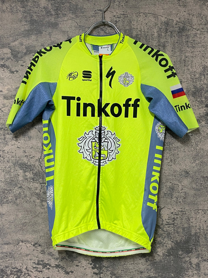 KJ860 スポーツフル sportful 半袖 サイクルジャージ 黄 L TINKOFF