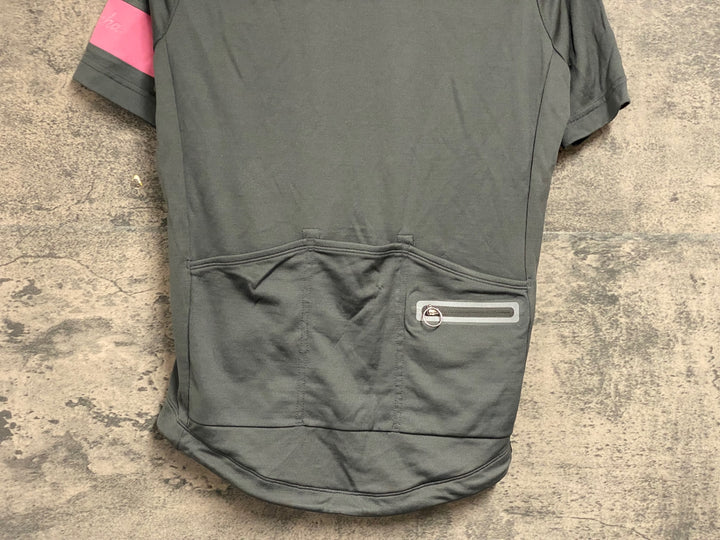 JW055 ラファ Rapha MEN'S CLASSIC JERSEY 半袖サイクルジャージ グレー S ※日焼け、補修跡
