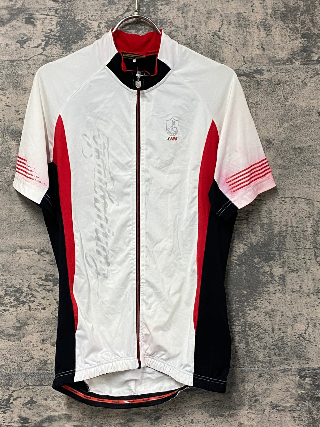 KJ354 カンパニョーロ CAMPAGNOLO 半袖 サイクルジャージ 白 赤 黒 L