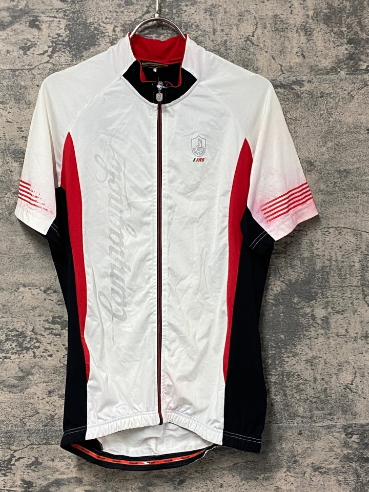 KJ354 カンパニョーロ CAMPAGNOLO 半袖 サイクルジャージ 白 赤 黒 L