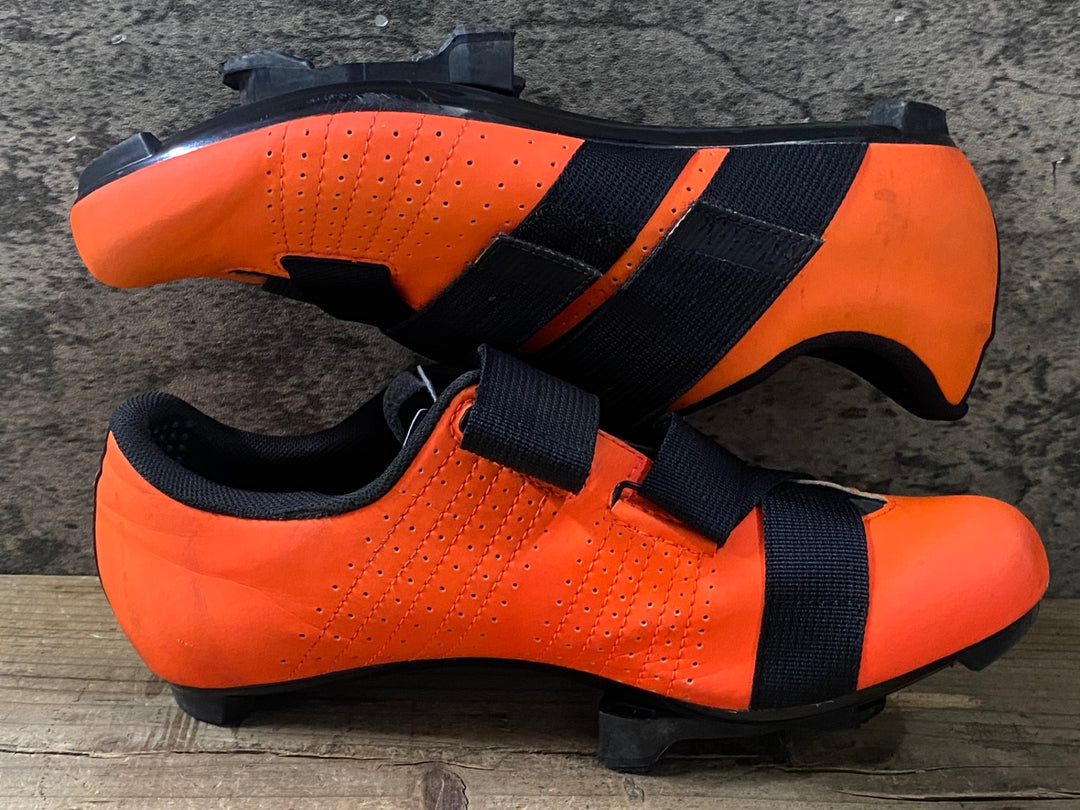 KJ156 フィジーク fizik TEMPO R5 POWERSTRAP SHOES ビンディングシューズ オレンジ EU42 3穴