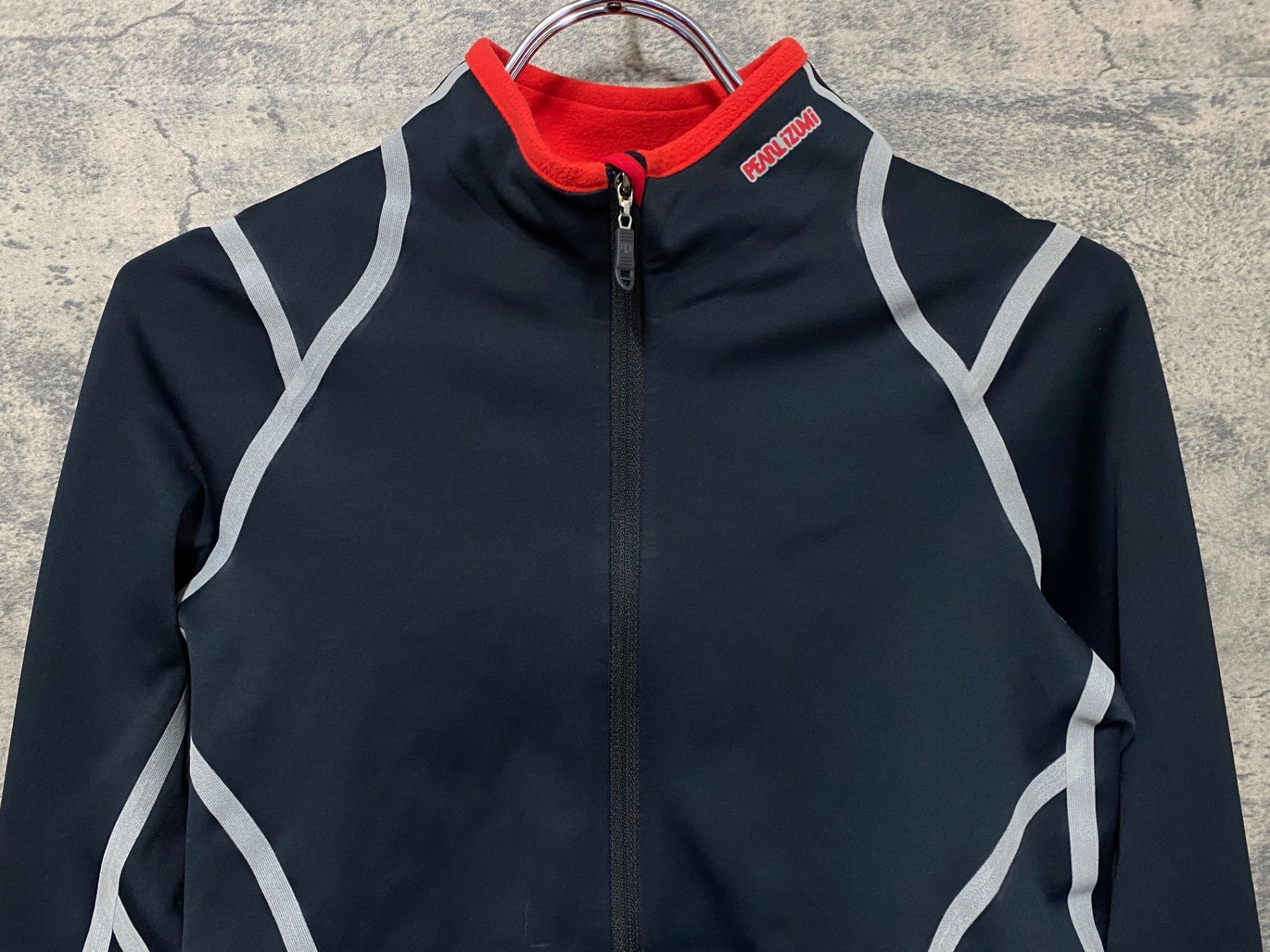 KD228 パールイズミ PEARL iZUMi 長袖 サイクルジャージ 裏起毛 S 黒赤