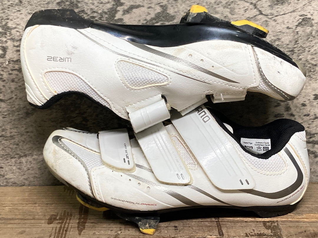JE574 シマノ SHIMANO WR32 SH-WR32W ビンディングシューズ 3穴 白 EU36