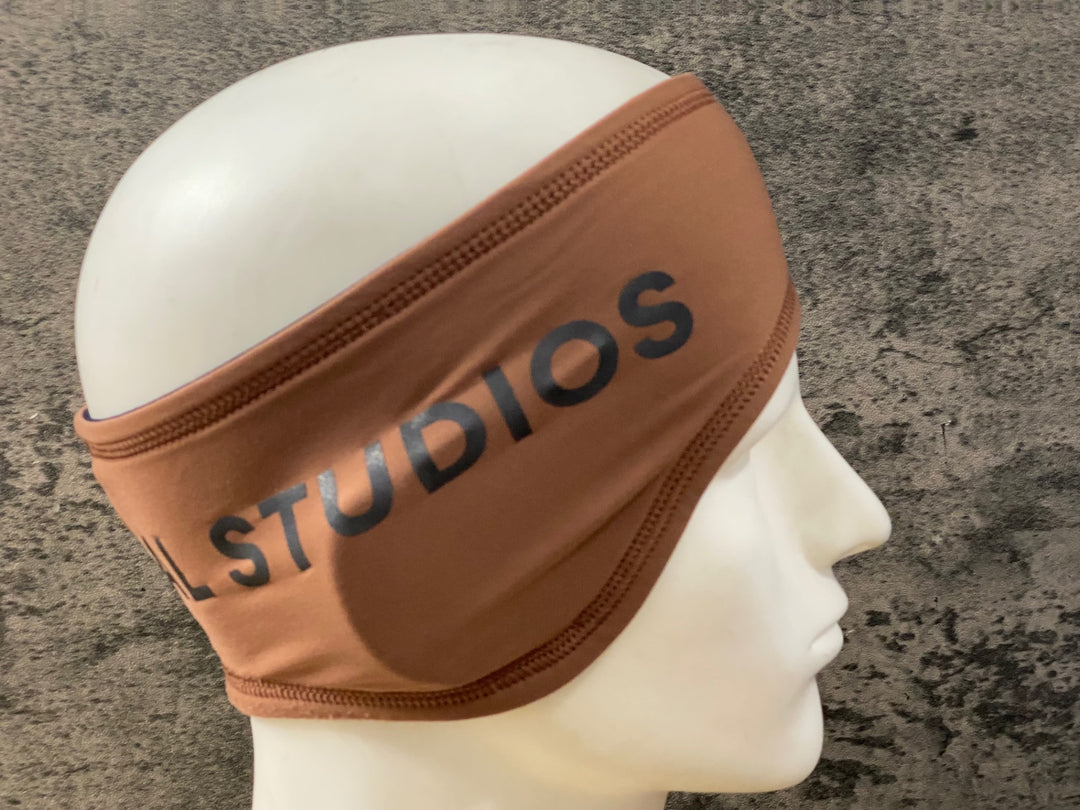 KM734 パスノーマルスタジオ PAS NORMAL STUDIOS Logo HEADBAND 裏起毛 茶