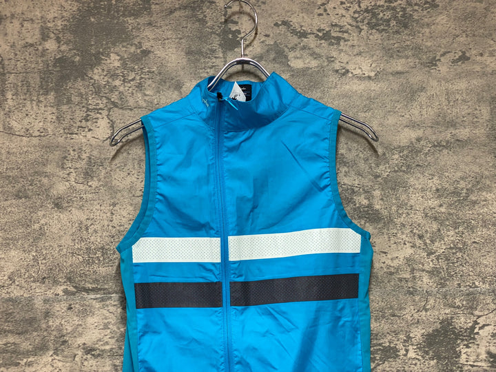 KP954 ラファ Rapha TEAM sky TRAINING BREVET GILET ジレ サイクルベスト 黒 スライブルー XS