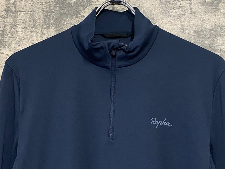 JU128 ラファ Rapha MEN`S ACTIV HALF ZIP 長袖 シャツ 濃紺 S