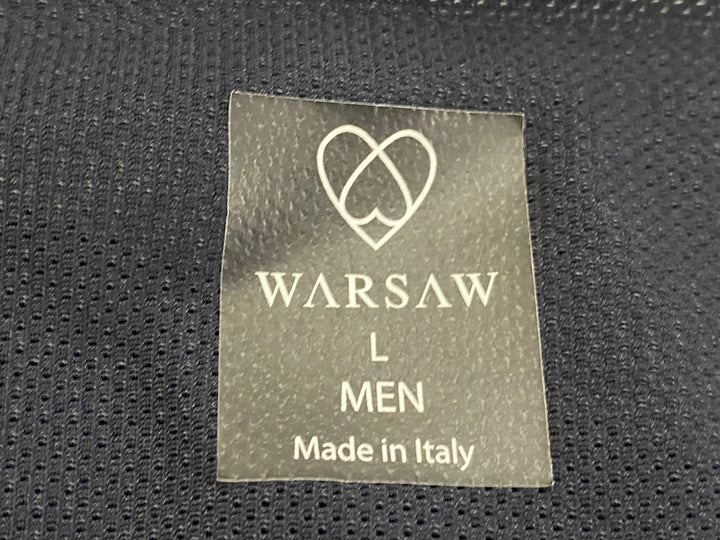 JV314 ワルシャワ WARSAW ビブショーツ 紺 L メンズ ロゴヒビ