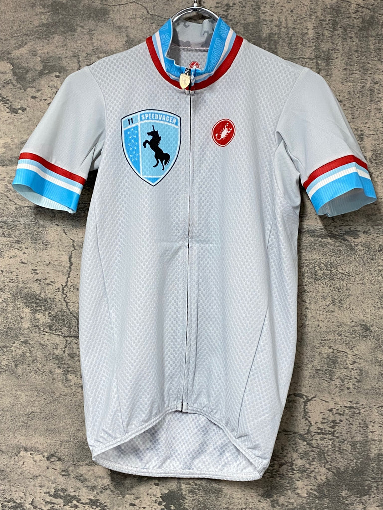 JG897 カステリ castelli SPEEDVAGEN 半袖サイクルジャージ グレー XS