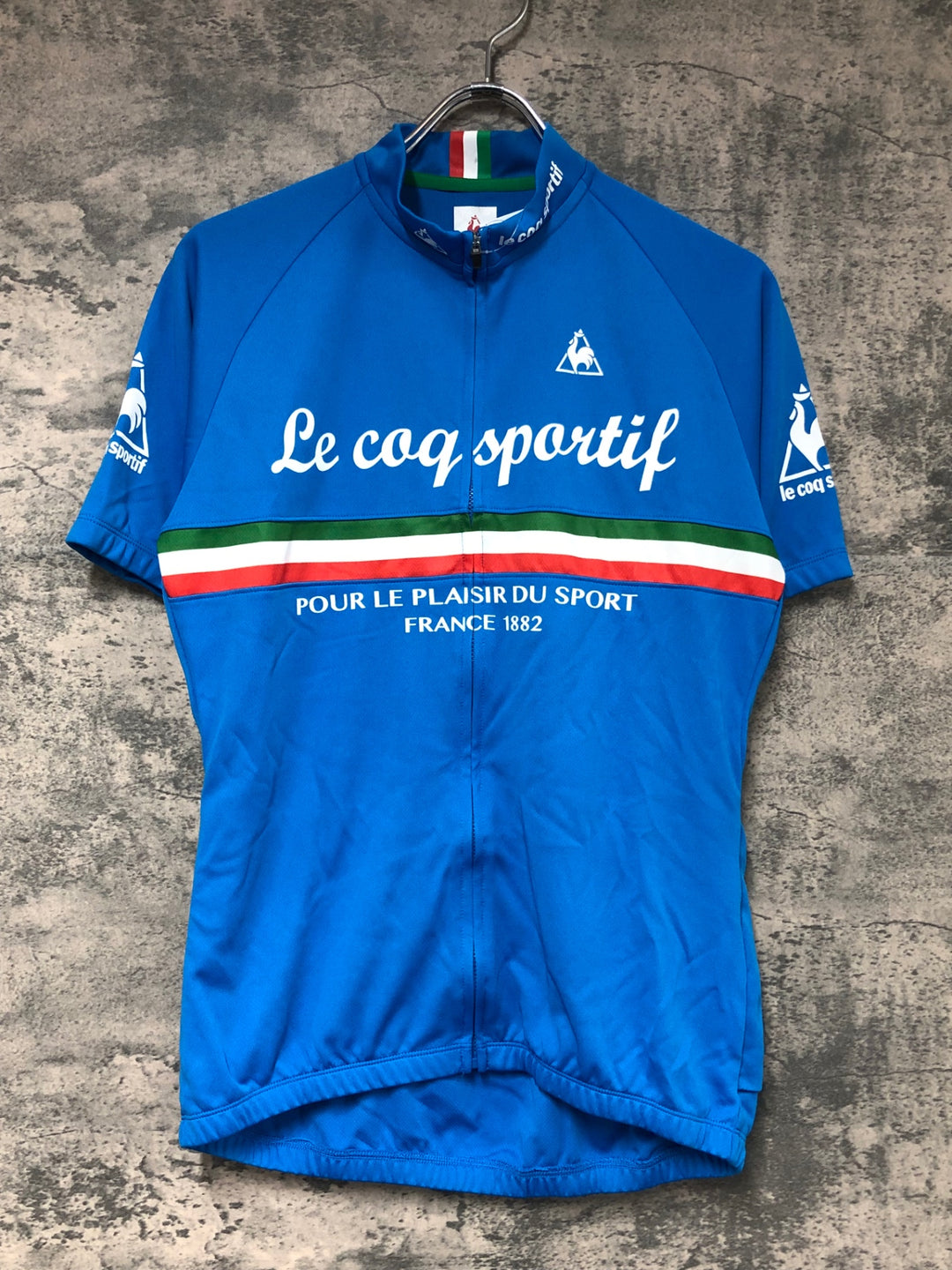 JW432 ルコックスポルティフ le coq sportif 半袖サイクルジャージ 水色 L
