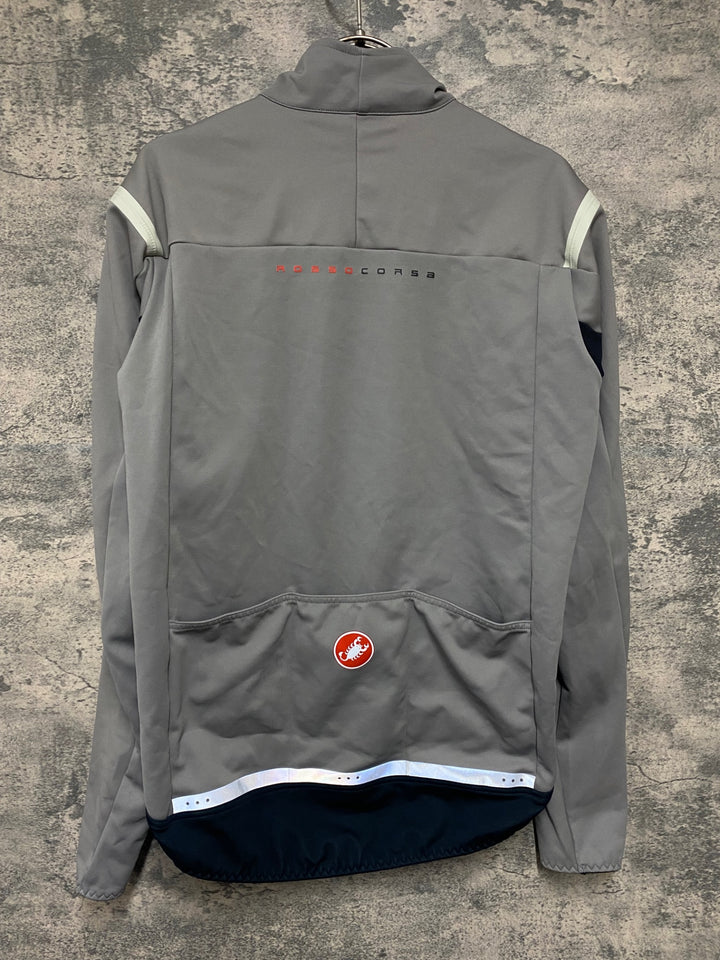 KB699 カステリ CASTELLI ROSSO CORSA Perfetto RoS 2 GORE-TEX Infinium Windstopper 長袖 サイクルジャケット シェル グレー M