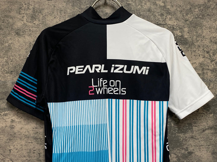 KL673 パールイズミ PEARL iZUMi 半袖 サイクルジャージ 白黒 L レディース