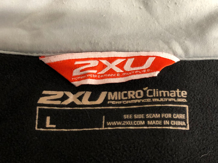 KK439 ツータイムズユー 2XU 長袖 サイクルジャケット 黒 グレー L 裏起毛 ※擦れ
