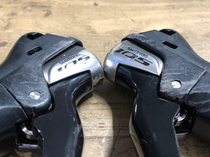 KC162 シマノ SHIMANO 105 ST-5800 STIレバー 2x11S ※ブラケットカバー欠品、プレート割れのためジャンク