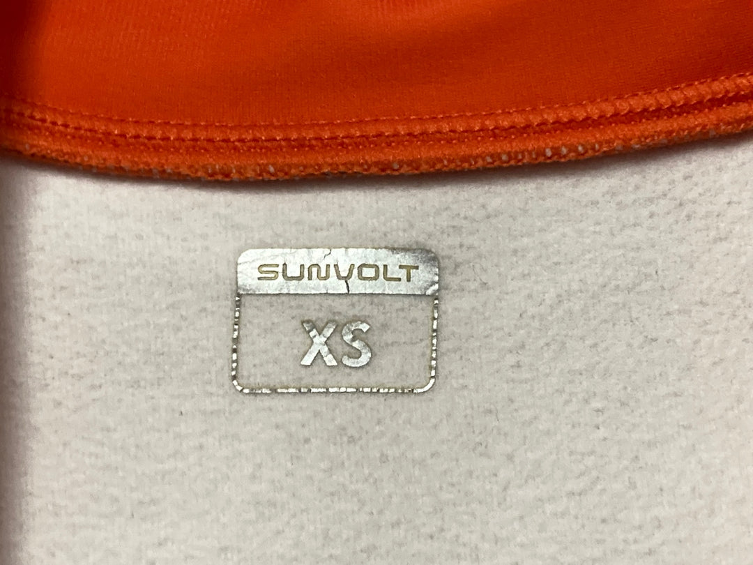 KC174 サンボルト SUNVOLT 長袖 ワンピース オレンジ 紺 XS 裏起毛