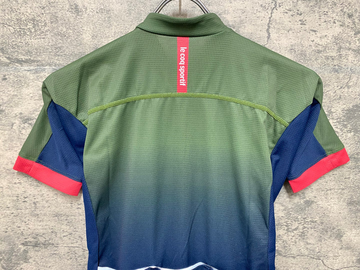 KA068 ルコックスポルティフ le coq sportif Steel 半袖 サイクルジャージ 緑 ネイビー S
