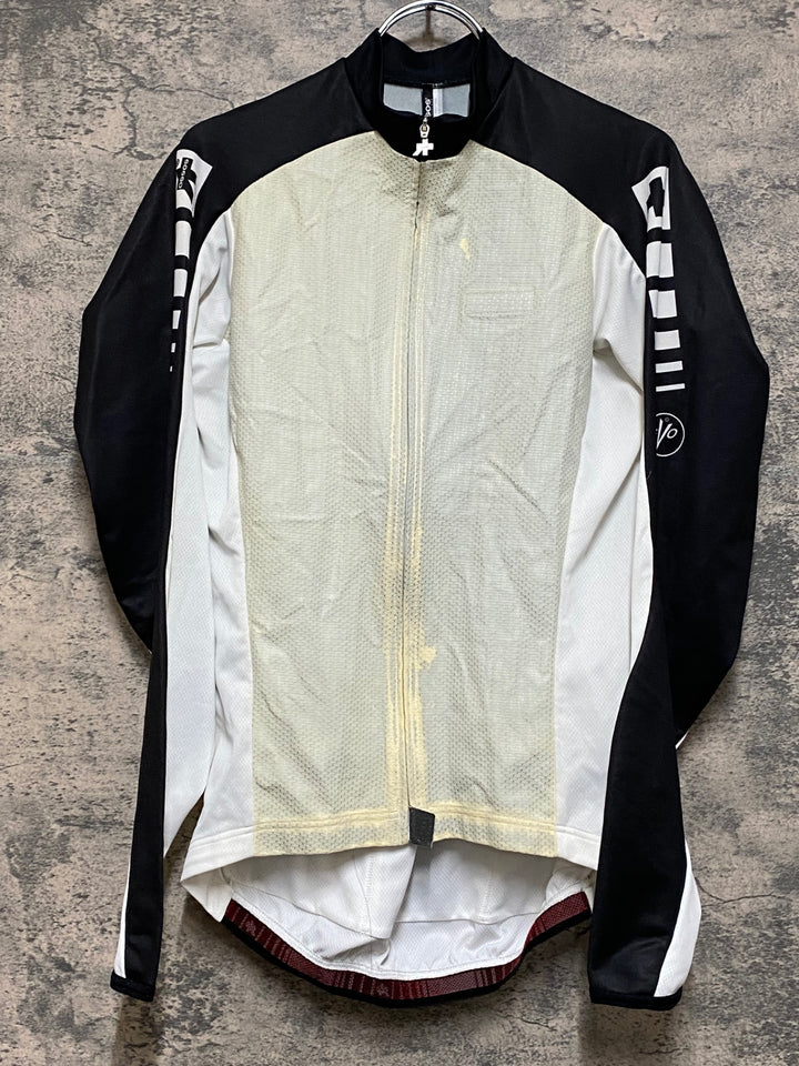 JQ219 アソス assos AIR BLOCK 799 長袖 サイクルジャージ M 赤黒 防風 変色