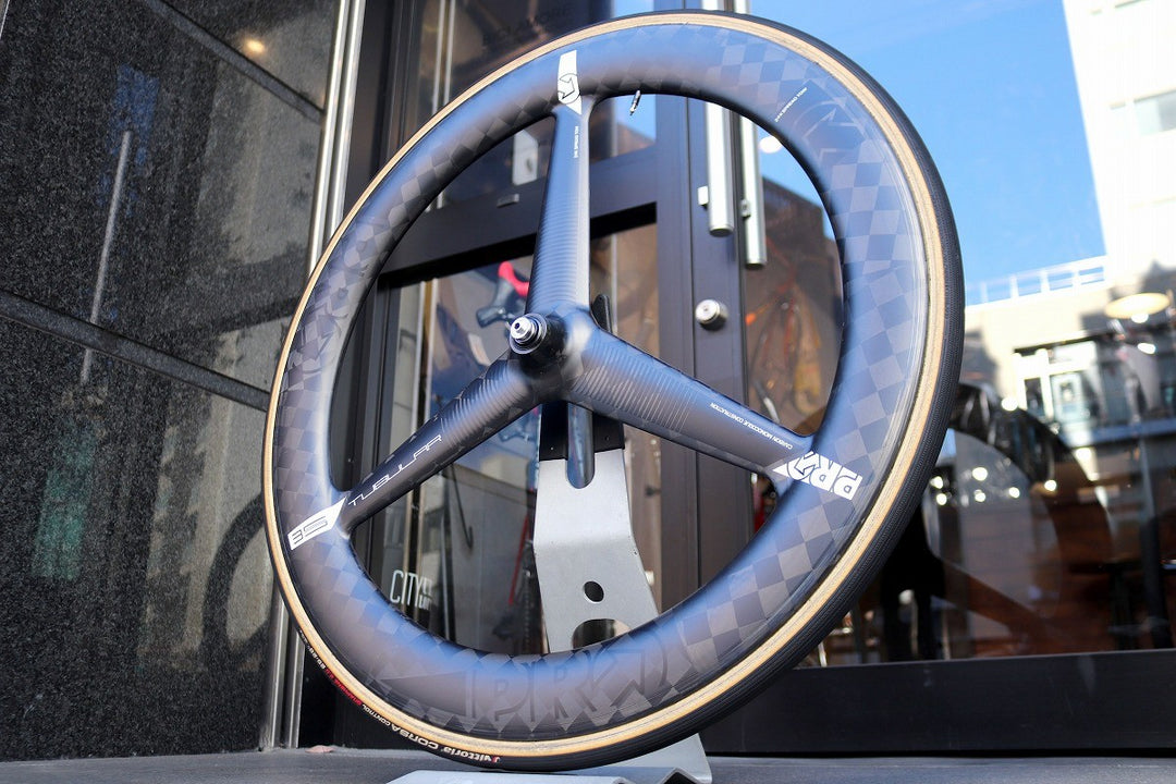 シマノプロ SHIMANO PRO 3-SPOKE WHEEL カーボン チューブラー バトン