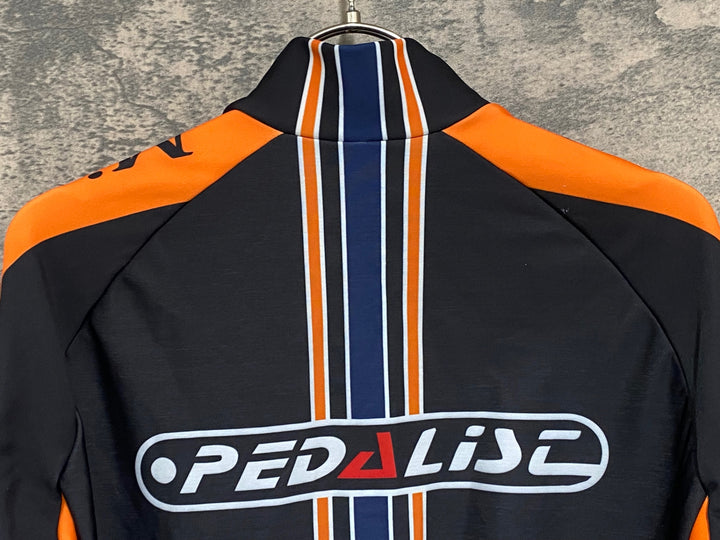JW454 ビオレーサー BIORACER 半袖 サイクルジャージ 黒 オレンジ 2/S 裏起毛 Pedalist