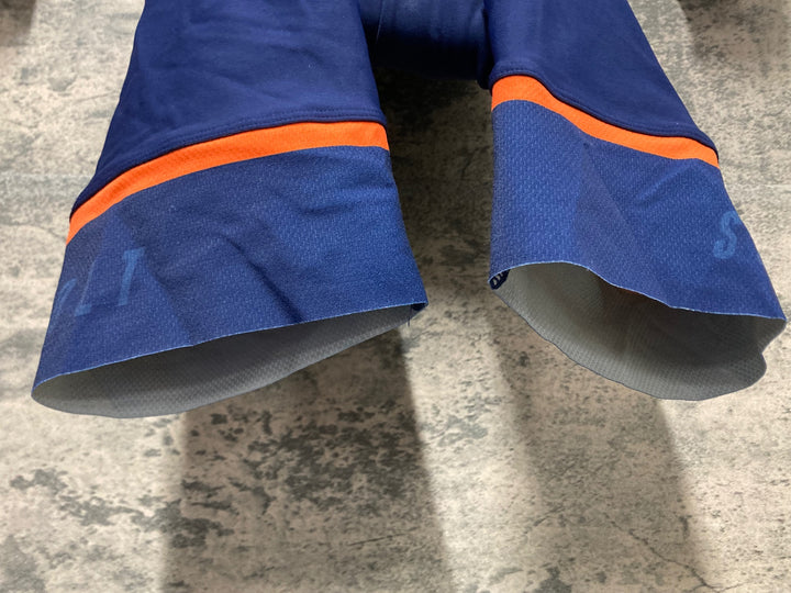 KC174 サンボルト SUNVOLT 長袖 ワンピース オレンジ 紺 XS 裏起毛