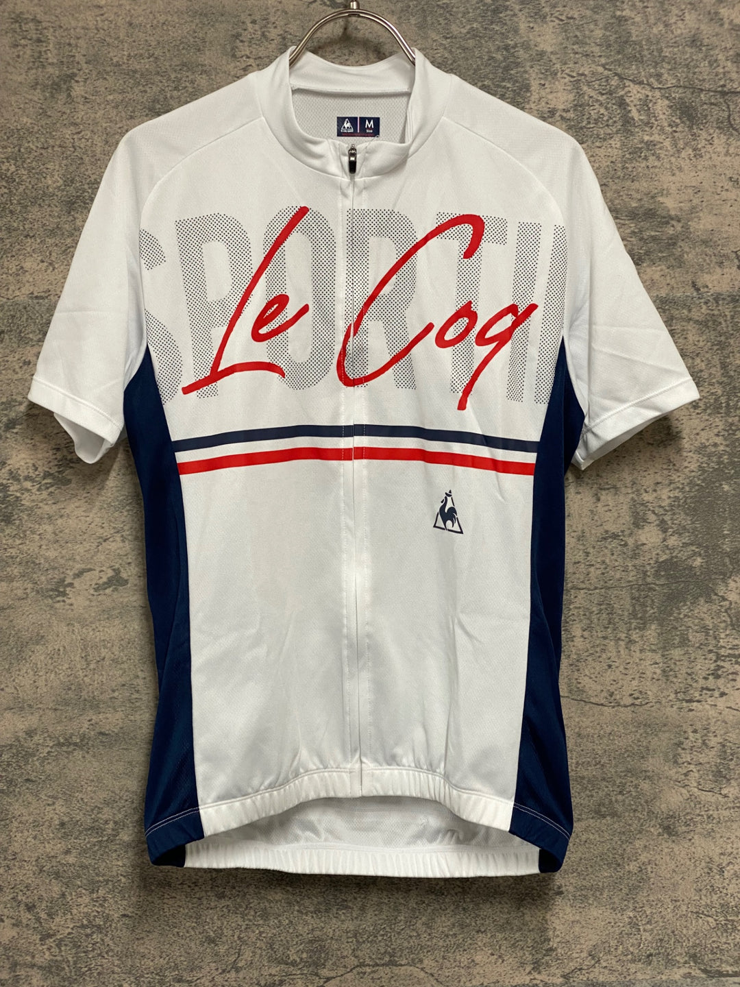 KD328 ルコックスポルティフ le coq sportif 半袖 サイクルジャージ 白 M