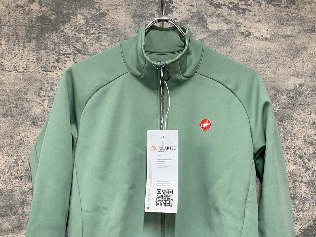 KP314 カステリ CASTELLI POLARTEC AirCore 長袖 サイクルジャケット ライトグリーン L 裏起毛