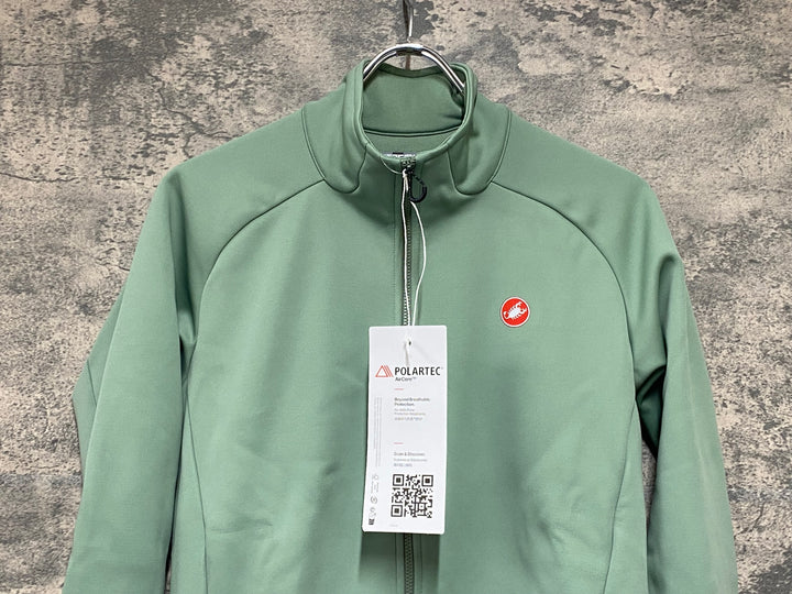 KP314 カステリ CASTELLI POLARTEC AirCore 長袖 サイクルジャケット ライトグリーン L 裏起毛