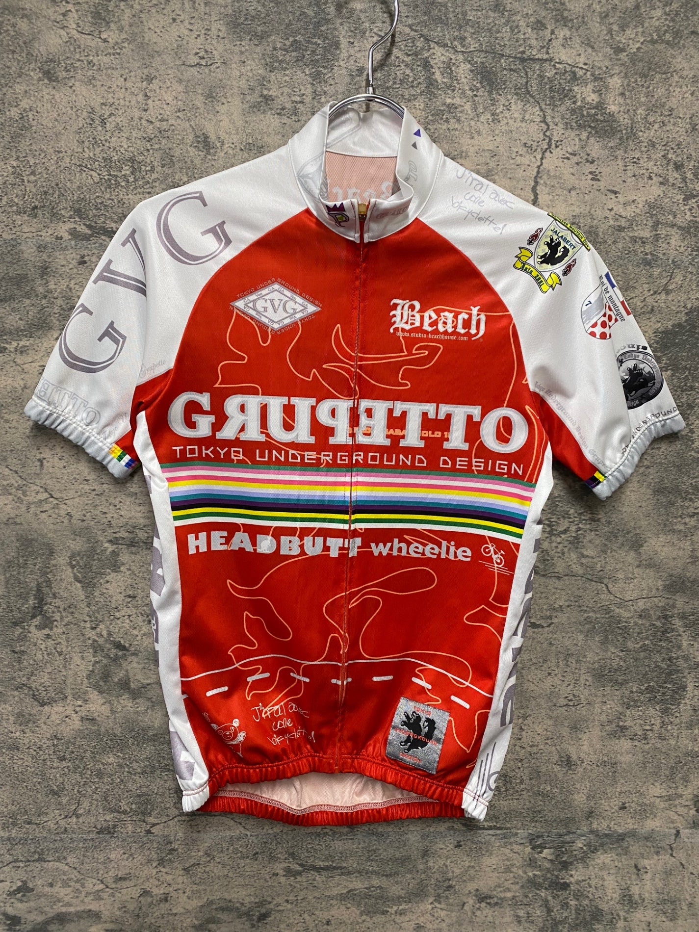 JT538 パンダーニ Pandani 半袖 サイクルジャージ 白 赤 M – BICI