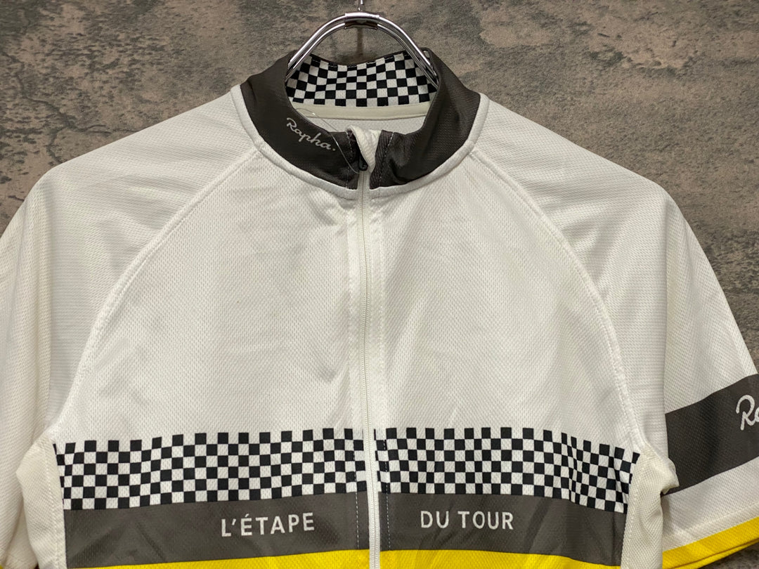 JZ539 ラファ Rapha LETAPE DU TOUR 2012 半袖サイクルジャージ 白 S ※汚れ